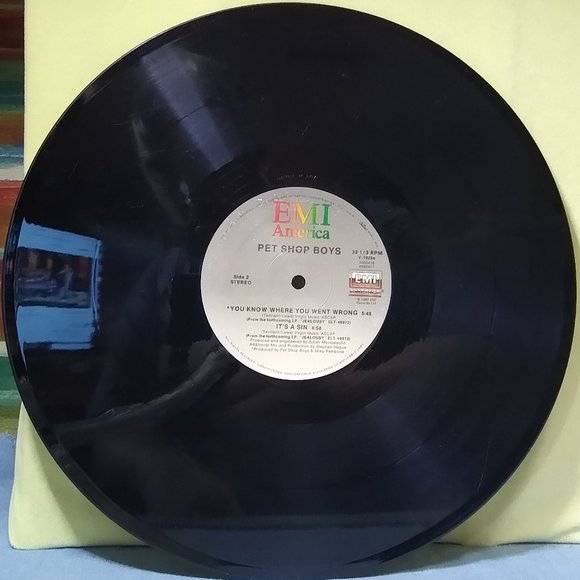 Pet Shop Boys It's A Sin 1987 Mixes Single Vinyl Record - Picture 4 of 4